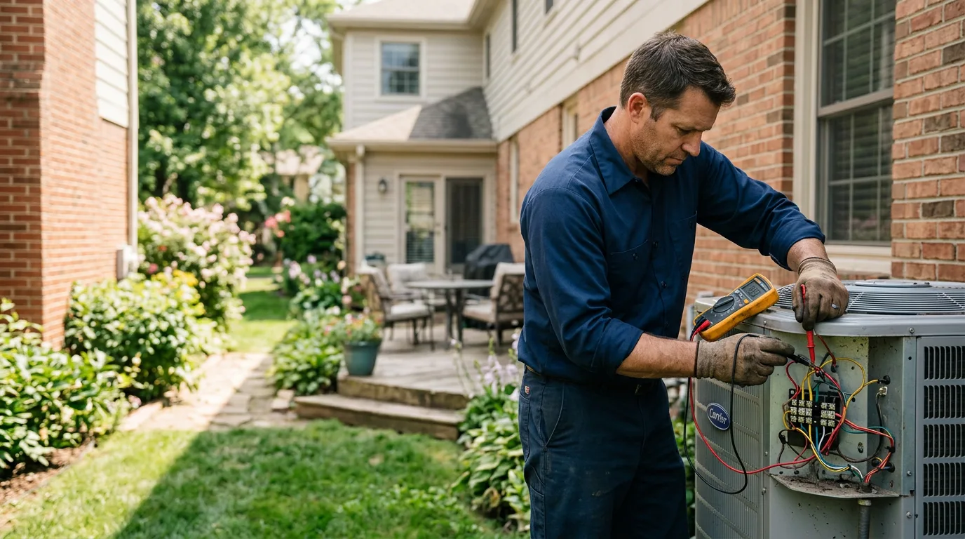 HVAC technician working near Townsend, MA